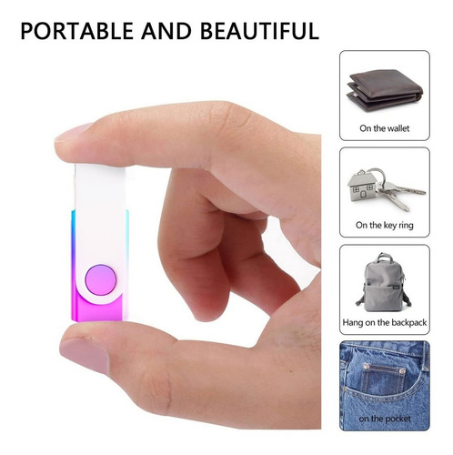 Paquete De 5 Tarjetas De Memoria Usb 2.0 De 32 Gb Con Degrad