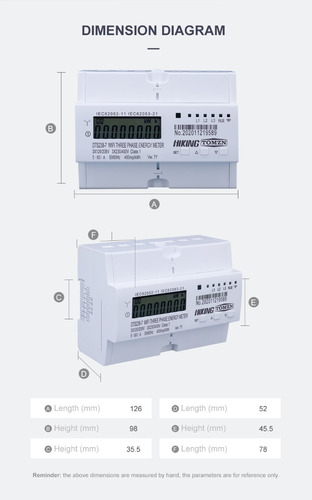 Ahorrador Energía Medidor Trifásico Kwh Contador 60hz Wi-fi 