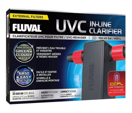 Fluval Uvc Clarifier 3w Esterilizador Uv De Baja Energia