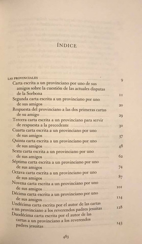 Las Provinciales Y Otras Obras - Blaise Pascal