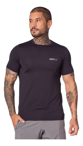 Camiseta Masculina Estilo Do Corpo Armyfit Preto