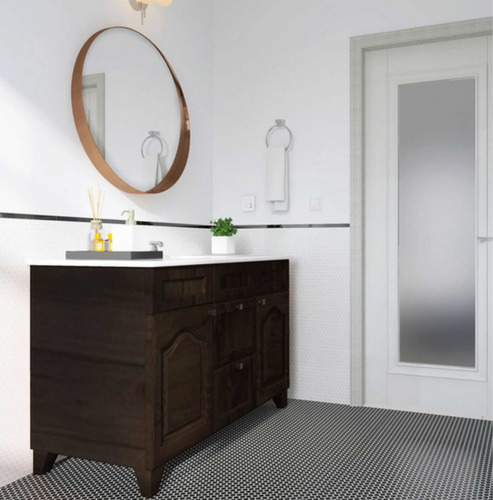 Mosaico Malla Penny Gris-negro Piso Pared Antiresbalante
