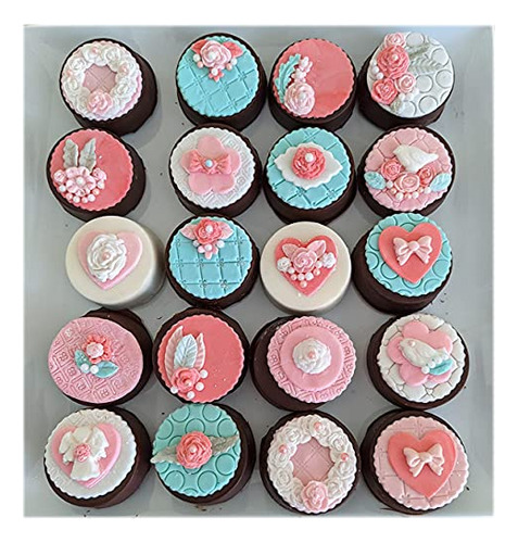 Juego De Moldes De Fondant De Flores De 7 Piezas, Moldes De
