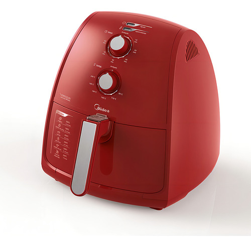 Fritadeira Sem Óleo Midea 4l Vermelha 1500w Frv42