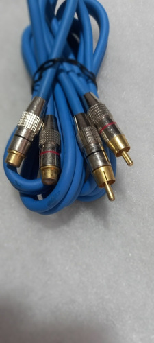 Extensión 2 Rca X 2 Rca Jack 1.8m Cable Azul