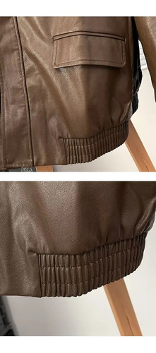Chaqueta De Cuero Pu Para Hombre, Estilo Motocicleta, Moda C