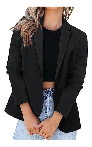 Chaquetas Tipo Blazer Casual Para Mujer, Manga Larga, Open 8