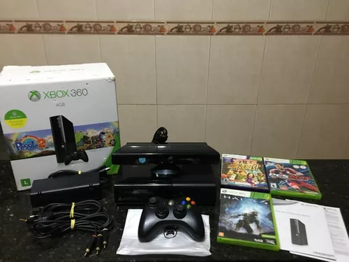 Console Xbox 360 Slim 4GB + 2 Controles + kinect e 3 jogos em Promoção na  Americanas