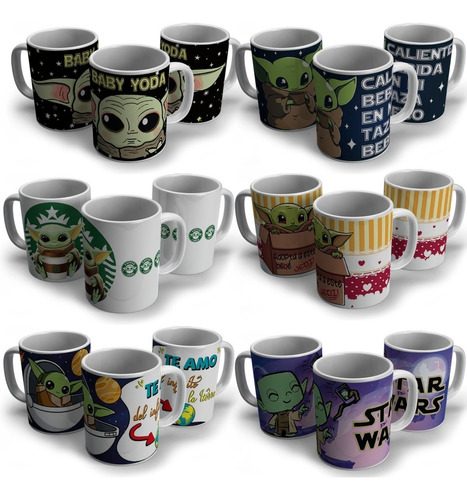  Plantillas Para Sublimar Tazas Baby Yoda Editables