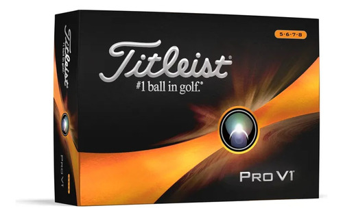 Pelota De Golf Titleist Pro V1 - Números Altos / Docena Color Blanco
