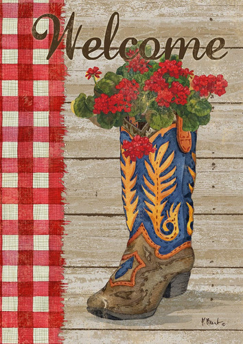 Toland Home Garden Bandera De Bienvenida Para Botas De Bienv