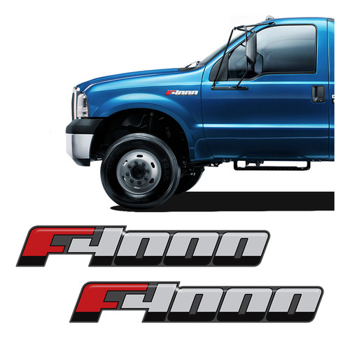 Emblema F-4000 2016/ Adesivo Lateral Resinado Ford - Par