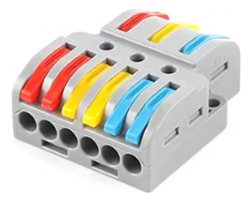 10 Pçs Conector Emenda Derivação 3x6 Fio Alavanca 1 À 4mm