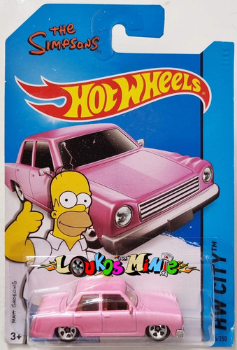 Hot Wheels The Simpsons Family Car Hw City 56/250 Rosa