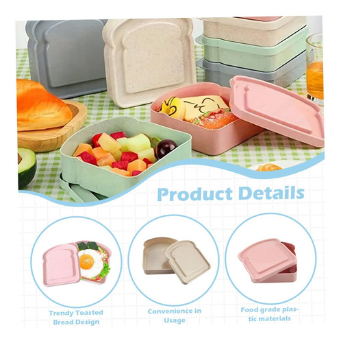 Contenedor De Caja Sándwich Recipientes De Sándwich 4
