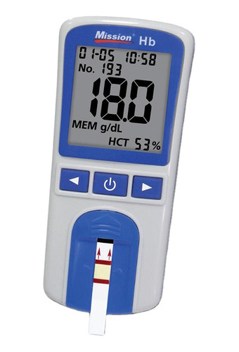 Medidor Hemoglobina Hematocrito Con 27 Tiras Y 200 Lancetas