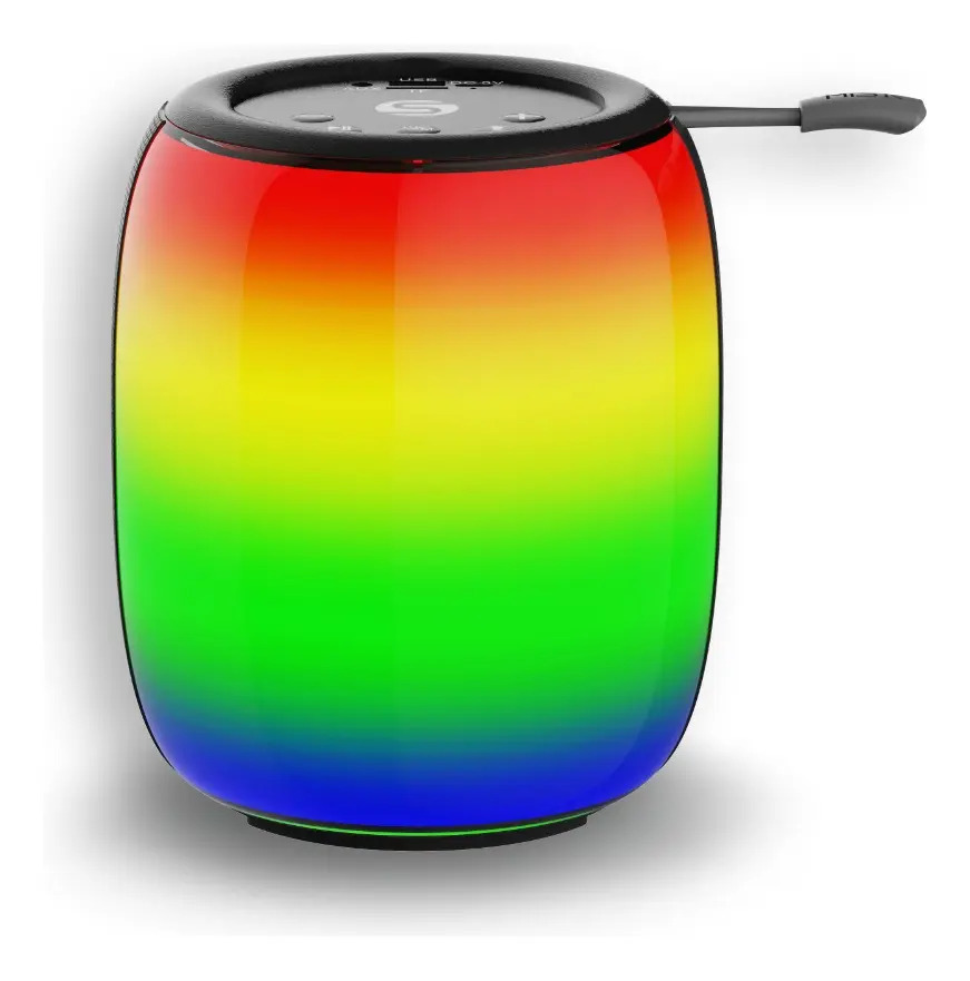 Bocina Bluetooth Tws Con Luz Led Flame Y Reproductor De Usb