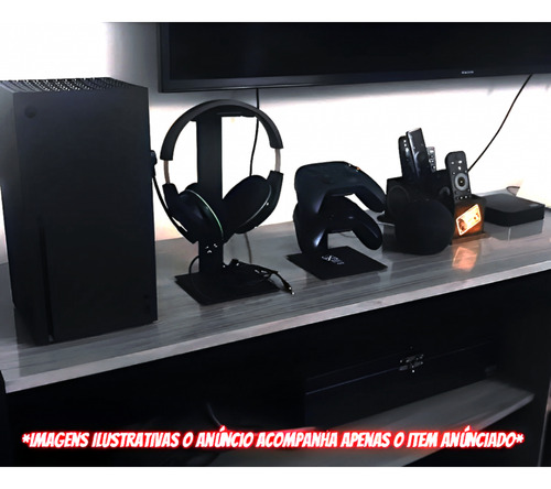 Suporte Fone De Ouvido Estúdio Gamer Preto Ib007bk Ibox