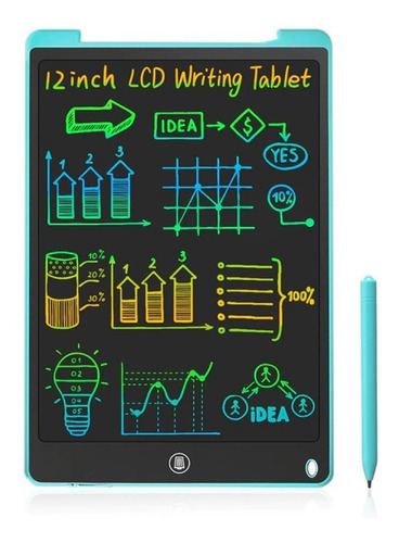 Lousa Digital Infantil Lcd Colorida 12 Polegadas Cor Azul