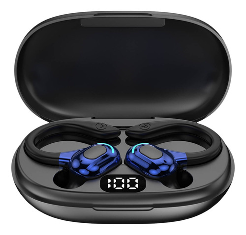Auriculares Bluetooth Con Micrófonos Sport Ear Hook Led Disp