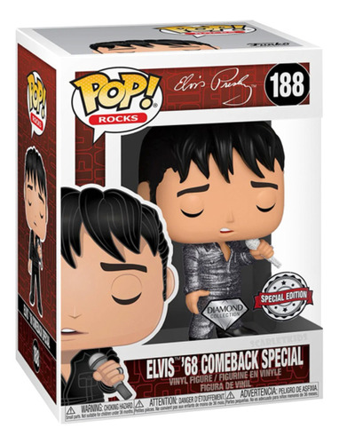 Funko Pop Elvis Presley 188 Special Edition Diamond Original