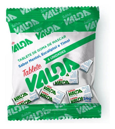 Kit C/ 2 Goma De Mascar Tablete Chiclete Pct 6unid Valda