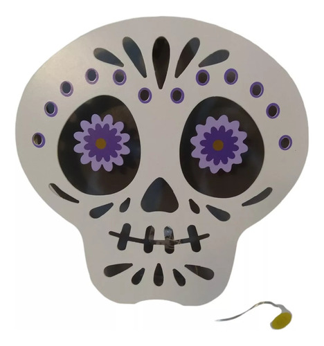 Decoración Dia De Muertos Calavera Cráneo Luz Altar Ofrenda