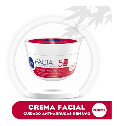 Imagen 1 de 8 de Crema Facial Nivea Anti Arrugas 5 En Uno 200 Ml 12 Unidades