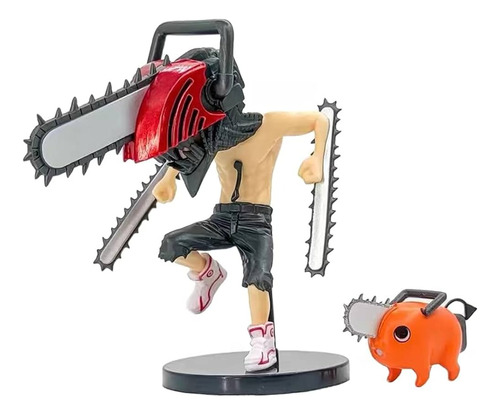 Chainsaw Man Y Pochita Setx2 Figuras Muñecos Gashapones 