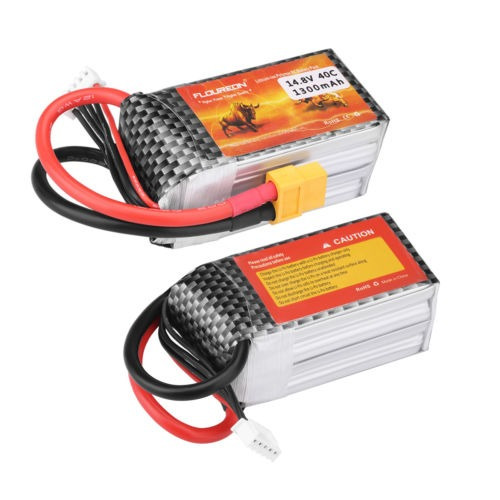 2pcs 4s 14.8v 40 C De 1300mah Batería Lipo Xt60 Para Coche R