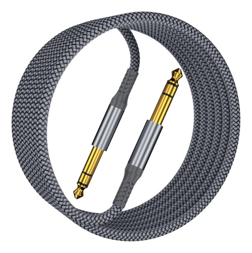 Cable De Instrumento Trs 6.35 Mm 10 Pies Para Guitarra