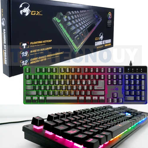 Imagen 2 de 3 de Teclado Gamer Iluminado Scorpion Cable Usb Gaming Luz Rgb ®
