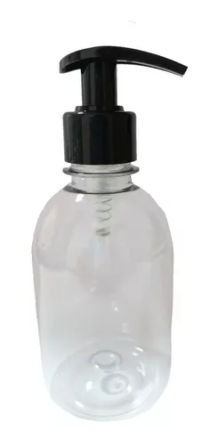 Frasco PET barril transparente con tapa flip top natural 250 ml - Reachem