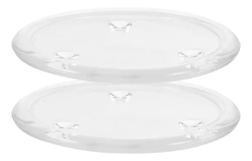 comprar Placa De Vidro 2pcs Bandeja De Vela De Vidro Redonda Redonda