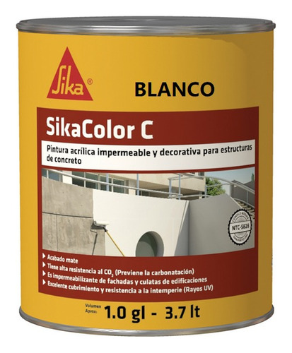 Sikacolor C Blanco X 1 Gal.