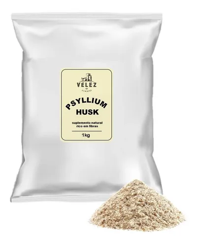 Psyllium 1 Kg Puro Suplemento Rico Em Fibras 100% Natural