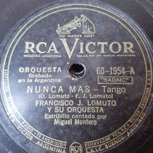 Pasta Francisco Lomuto Montero Rivera Rca Victor C192