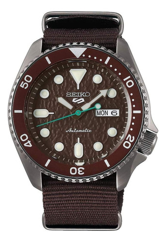 Seiko Srpd85 5 Reloj Deportivo Para Hombre Marrón 42,5 Mm Ac