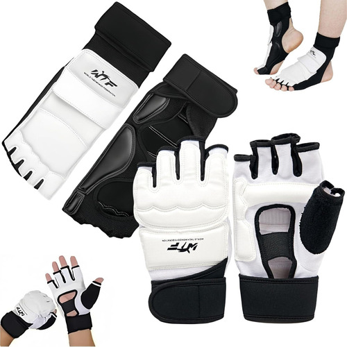 Guantes De Taekwondo De Medio Dedo,juego De Soporte De Tobil