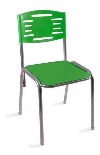 Silla De Aluminio Con Asiento Y Respaldo De Polipropileno