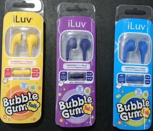 Auriculares Iluv Bubblegum Talk Jack 3.5 Colores Certificado