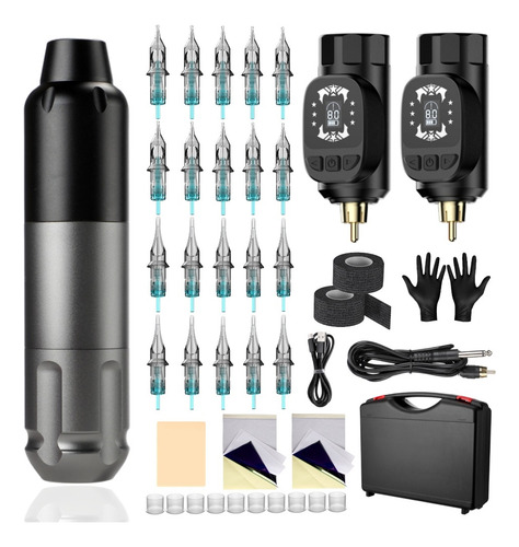 Kit Máquina Para Tatuar Profesional Con Batería Inalámbrica