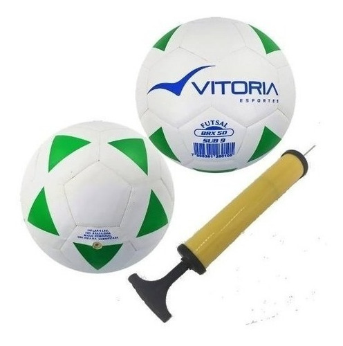 2 Bolas Futsal Vitoria Brx 50 Sub 9 + Bomba Ar Oferta