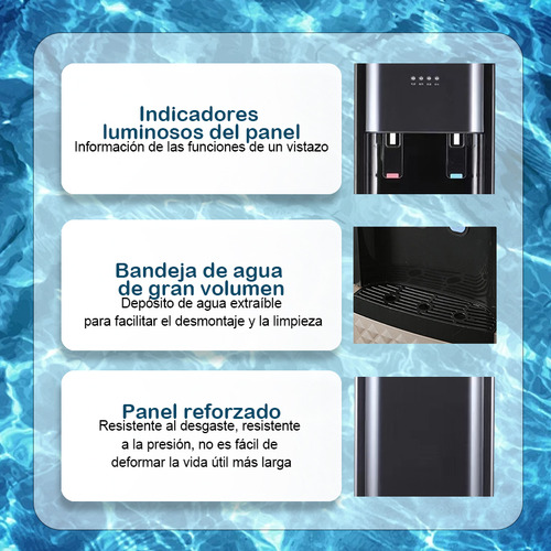 Dispensador De Agua Fría/caliente Con Sistema Oculto Gris