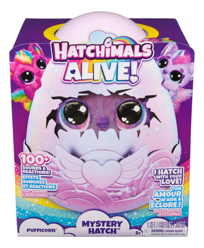 Sons e reações de Hatchimals Alive Draggle 100+ Pink Bubble Gum