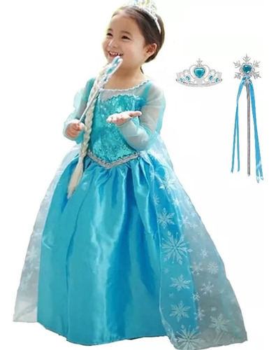 Vestido Disfraz Frozen Elsa Regalo Cumpleaños