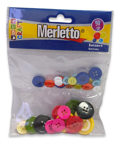 Paquete De 50 Botones Para Manualidades Set De 2 Paquetes