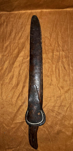 Imagen 7 de 8 de Machete C Vaina Checoslovaco Antiguo Acero 3 Rayas. 40cm