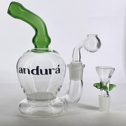 Imagem 2 de 4 de Andurá | Bong De Vidro Filtro Placa Porosa + Dab Nail + Bowl