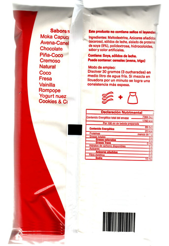 Leche De Soya Soyamix Varios Sabores 12 Bolsas (12 X 500g)